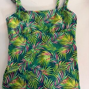 Lands' End Square Neck Underwire Tankini Swimsuit Top 14